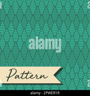 Abstract liner wave lines seamless pattern Stock Vector