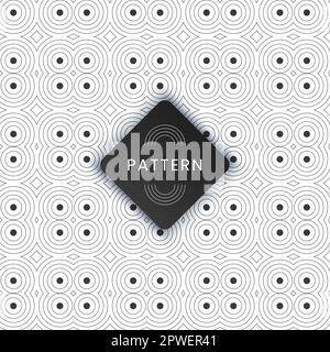 Organic geometric pattern with circle, curve lines and dots Stock Vector