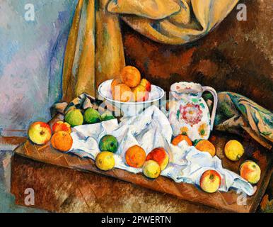 Still Life  by Paul Cézanne. Original from Original from Barnes Foundation. Stock Photo