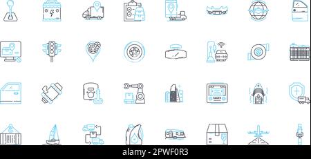 Digital Commerce linear icons set. E-commerce, Online shopping, Mobile payments, Cryptocurrency, Virtual storefront, Digital currency, Online Stock Vector