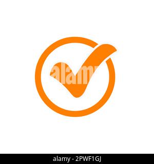 Check list button icon. Check mark in box sign. Stock Vector