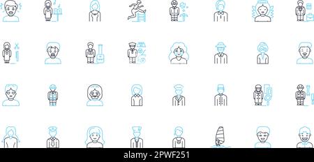 Cultural identity linear icons set. Heritage, Diversity, Tradition ...