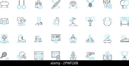 Direction linear icons set. Navigation, Orientation, Route, Bearings, Pathway, Heading, Guide line vector and concept signs. Positioning,Trajectory Stock Vector