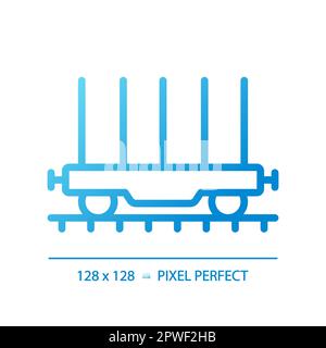 Flatcar pixel perfect gradient linear vector icon Stock Vector
