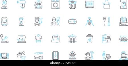 Family gathering linear icons set. Reunion, Celebration, Barbecue, Potluck, Gathering, Picnic, Dinner line vector and concept signs. Hug,Tradition Stock Vector