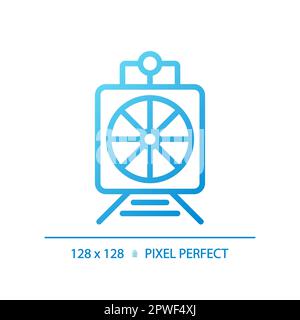 Rotary snow plow pixel perfect gradient linear vector icon Stock Vector