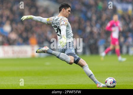 Cardiff City Stadium, Cardiff, UK. 29th Apr, 2023. EFL Championship Football, Cardiff City versus Huddersfield Town; Huddersfield Town Goalkeeper Lee Nicholls (21) in action. Credit: Action Plus Sports/Alamy Live News Stock Photo