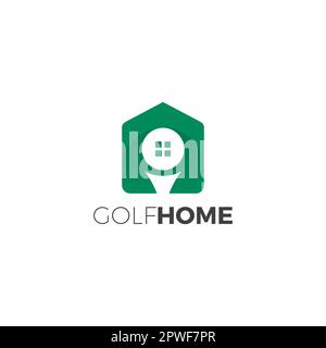 Golf Home Logo Design. House Golf Icon Stock Vector