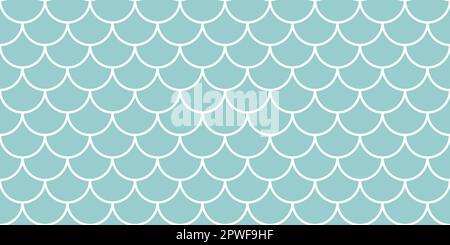 Fish, mermaid, dragon scales seamless pattern. Mermaid tail pattern. Fish and snake scale background. Abstract japanese geometric line water wave and Stock Vector