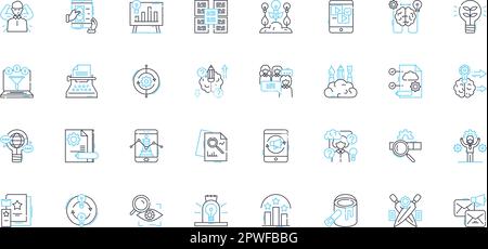 Brain images linear icons set. Neuroimaging, Cerebellum, Cortical ...