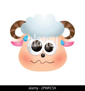 Sheep vector illustration isolated on white background. Stock Vector