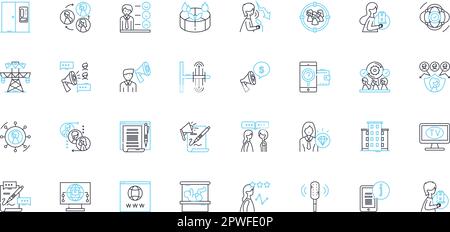 Wise individuals linear icons set. Sage, Learned, Intelligent ...
