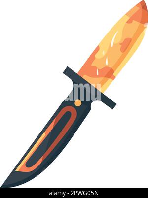 Sharp steel blade at the edge of danger Stock Vector