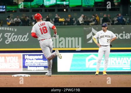 Photo: Los Angeles Angels Jake Lamb Hits RBI Single