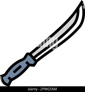 machete weapon war color icon vector illustration Stock Vector Image ...