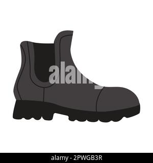 Demi boots, Female shoes flat vector illustration. Summer, autumn and winter foot wear for women isolated on white background Stock Vector