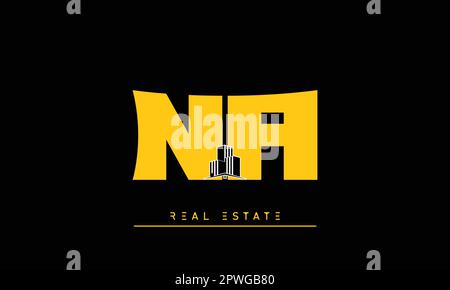 Real Estate letters Modern Creative logo NA , AN Stock Vector