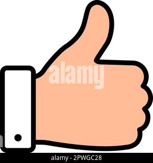 Thumb up icon symbol. Vector illustration Stock Vector