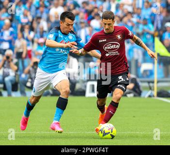 Naples, Campania, Italy. April 30, 2023: 30/04/2023 Napoli, Stadio Diego Armando Maradona, incontro di calcio valevole per il campionato di serie A 2022/23 tra SSC Napoli vs AC Salernitana. Credit: ZUMA Press, Inc./Alamy Live News Stock Photo