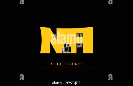 Real Estate letters Modern Creative logo NA , AN Stock Vector