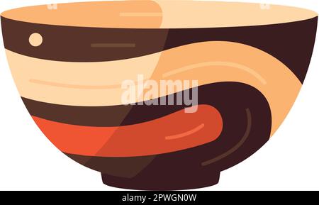 Terracotta vase with hand painted Stock Vector