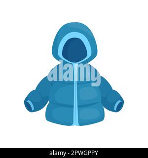 Winter jacket for babies and kids cartoon illustration Stock Vector