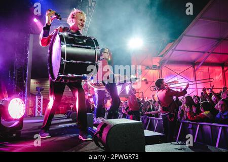 Bern, Switzerland. 28th, April 2023. The German techno marching band