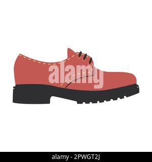 Autumn closed Female shoes flat vector illustration. Summer, autumn and winter foot wear for women isolated on white background Stock Vector