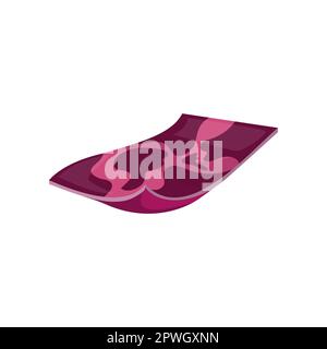 Purple and pink rectangular mat cartoon vector illustration Stock Vector