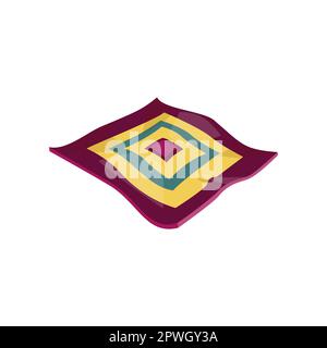 Colorful square mat cartoon vector illustration Stock Vector