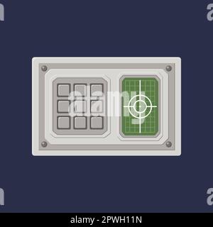 Control panel screen with target indicator cartoon illustration Stock ...