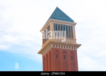 Tower of Torres Venecianes in Barcelona Spain Stock Photo