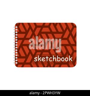Modern sketchbook on white background Stock Vector