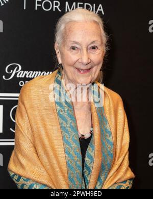 New York, United States. 29th Apr, 2023. Rosemary Harris attends exhibition of costumes for characters of 1923 TV series at Paley Center for the Media. Bryant and Kressley were joined by two stars of the series - Julia Schlaepfer and Jennifer Ehle. (Photo by Lev Radin/Pacific Press) Credit: Pacific Press Media Production Corp./Alamy Live News Stock Photo