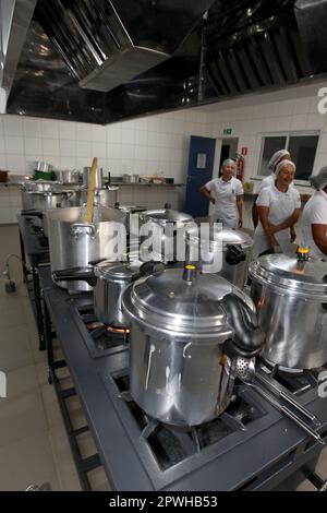 boninal, bahia, brazil - april 30, 2023: view of an industrial kitchen in a full-time public school in the city of Boninal. Stock Photo