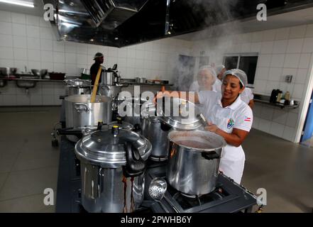 boninal, bahia, brazil - april 30, 2023: view of an industrial kitchen in a full-time public school in the city of Boninal. Stock Photo