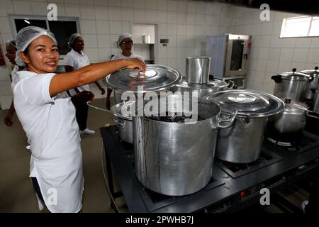 boninal, bahia, brazil - april 30, 2023: view of an industrial kitchen in a full-time public school in the city of Boninal. Stock Photo