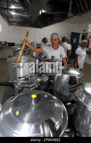 boninal, bahia, brazil - april 30, 2023: view of an industrial kitchen in a full-time public school in the city of Boninal. Stock Photo