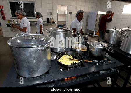 boninal, bahia, brazil - april 30, 2023: view of an industrial kitchen in a full-time public school in the city of Boninal. Stock Photo