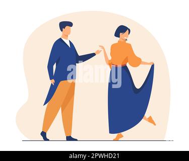 couple dancing together vector illustration eps 10 Stock Vector Image ...
