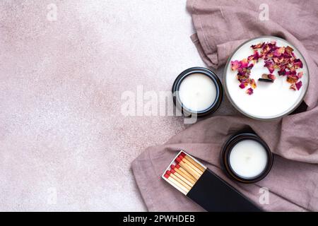 https://l450v.alamy.com/450v/2pwhdeb/candles-and-matches-on-a-napkin-cozy-warm-composition-view-from-above-2pwhdeb.jpg