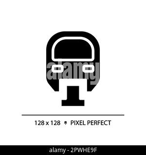 Monorail pixel perfect black glyph icon Stock Vector