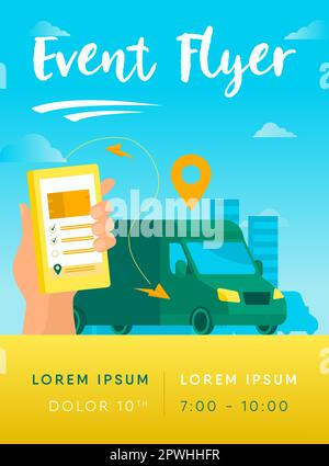 Customer using mobile app for tracking order delivery Stock Vector