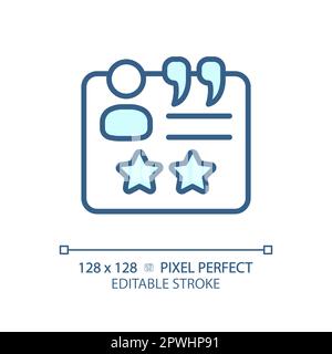 Customer testimonials pixel perfect RGB color icon Stock Vector