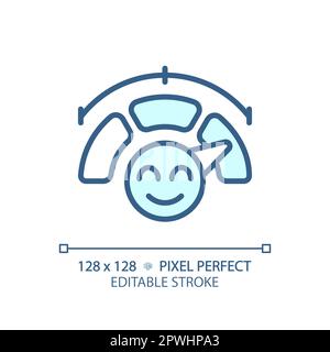 Rating scale pixel perfect RGB color icon Stock Vector