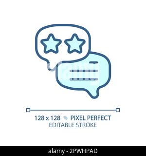 Feedback pixel perfect RGB color icon Stock Vector
