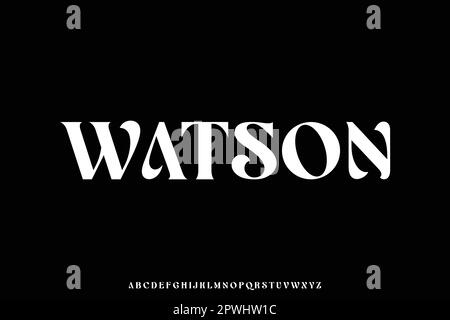 Elegant luxury natural curved display font vector Stock Vector