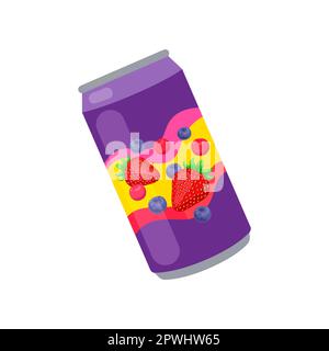 Celebration or party can with drink vector illustration Stock Vector