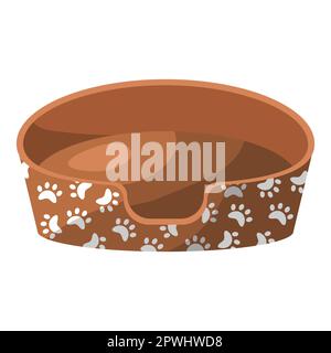 Soft bedding, a sunbed for pets, cats and dogs. Vector illustration on a white background Stock Vector