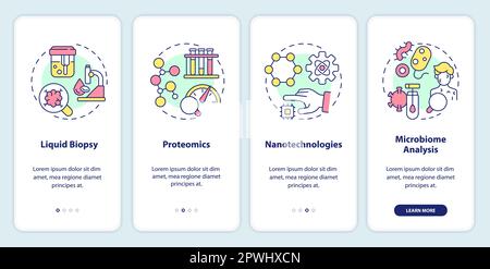 Technological advances onboarding mobile app screen Stock Vector